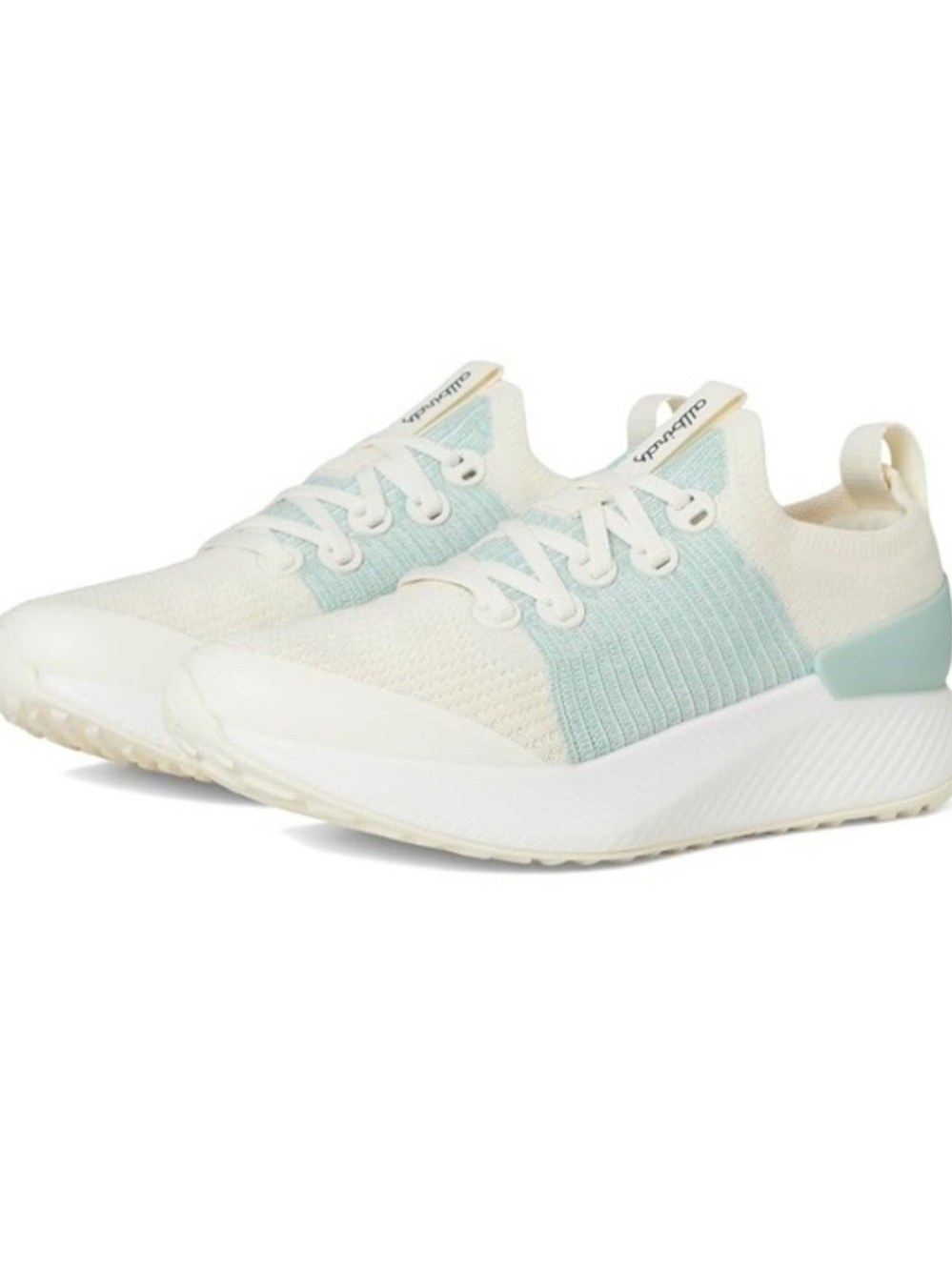Allbirds Treegliders Light Green & Cream Knit Women's Athletic Sneakers